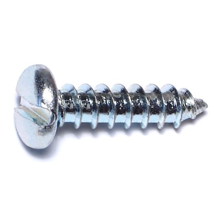 Midwest Fastener Sheet Metal Screw, #14 x 1 in, Zinc Plated Steel Pan Head Slotted Drive, 20 PK 62347